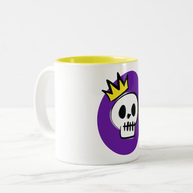 Tasse 2 Couleurs Roi Crâne (Devant gauche)