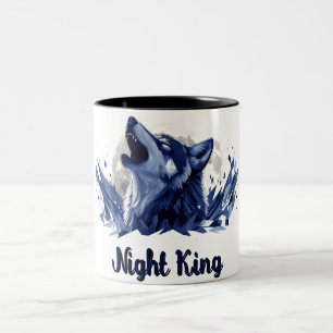 Tasse 2 Couleurs Roi de la Nuit - Loup Hurleur avec Lune