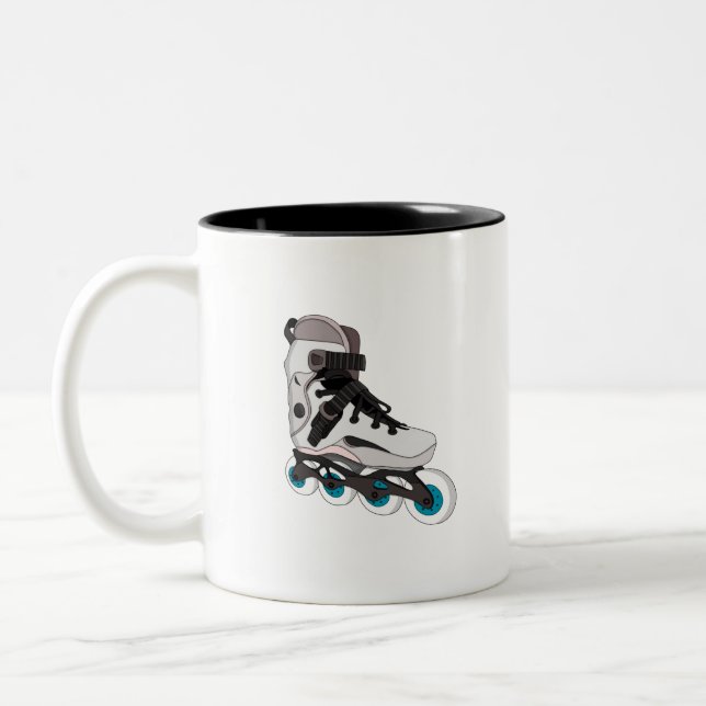 Tasse 2 Couleurs Rollerblades Rollerskates Inline Patins Art (Gauche)