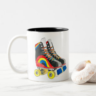 Tasse 2 Couleurs Rollerskates art des années quatre-vingts