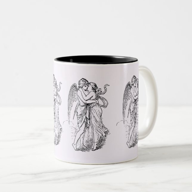 Tasse 2 Couleurs Romance et coeur Angel Kiss croquis (Devant droit)