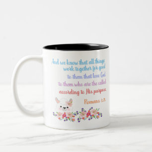 Tasse 2 Couleurs Romans 8 Verset Bible Design