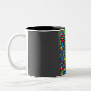 Tasse 2 Couleurs Rome Pop Art coloré Italie Carte de ville Poste Ab