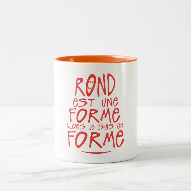 Tasse 2 Couleurs rond est une forme alors citation (Centre)