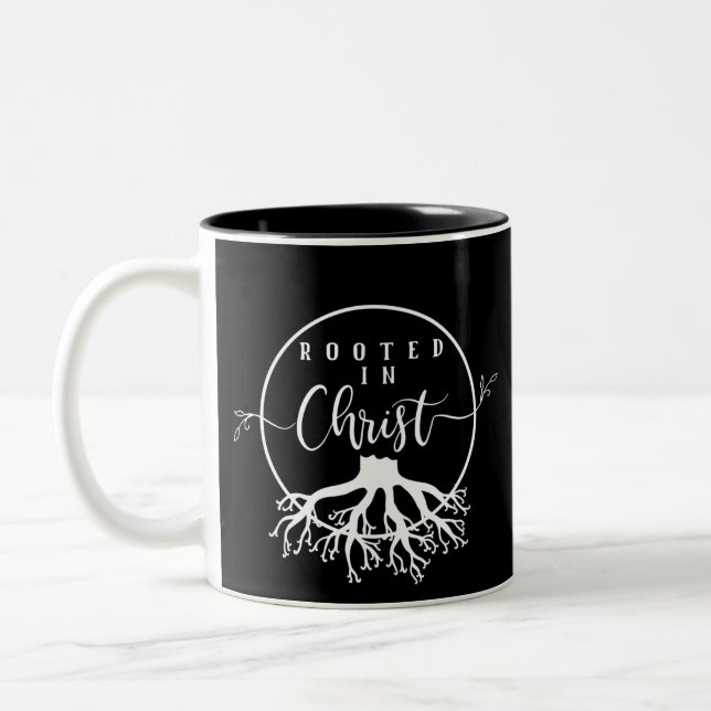 Tasse 2 Couleurs Rooted in Christ (Gauche)