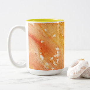 Tasse 2 Couleurs Rose d'abricot Conception abstraite