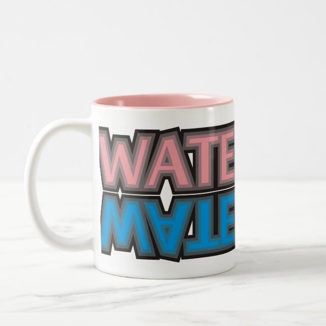 Tasse 2 Couleurs rose de polo d'eau (Gauche)