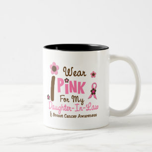 Tasse 2 Couleurs Rose d'usage du cancer du sein I pour ma