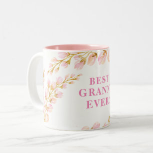 Tasse 2 Couleurs Rose floral de la MEILLEURE aquarelle TOUJOURS