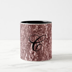 Tasse 2 Couleurs Rose Gold Chrome Liquide Métallisé Chic Glam