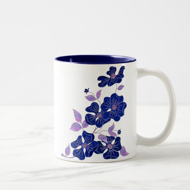Tasse 2 Couleurs Rose pourpre sauvage (Droit)