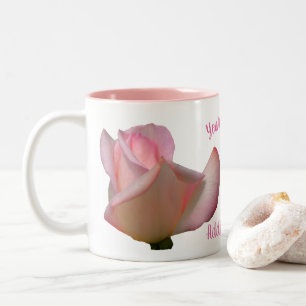 Tasse 2 Couleurs Rosebud rose Personnalisé