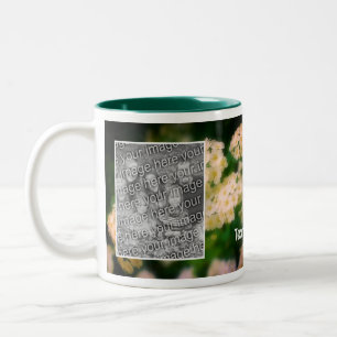 Tasse 2 Couleurs Roses Blanches Sauvages Roulants Ajouter Votre Pho