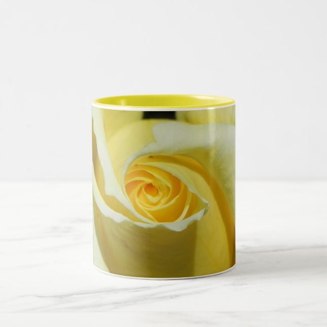 Tasse 2 Couleurs Roses jaunes floraux de tasse… (Centre)