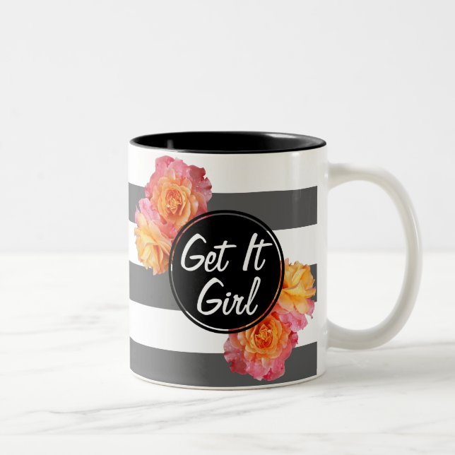 Tasse 2 Couleurs Roses Roses Roses Roses Roses Filles Modernes (Droit)