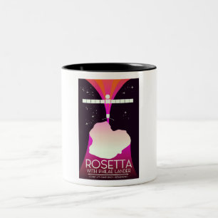 Tasse 2 Couleurs Rosetta & Philae Atterrisseur Art spatial.