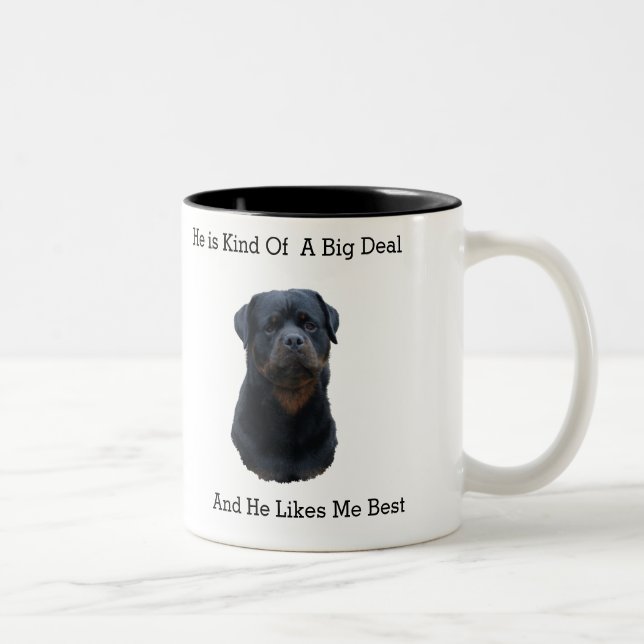 Tasse 2 Couleurs Rottweiler (Droit)