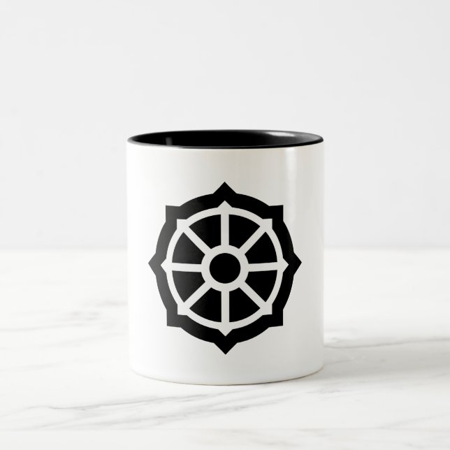 Tasse 2 Couleurs Roue du Dharma (bouddhisme, hindouisme) (Centre)