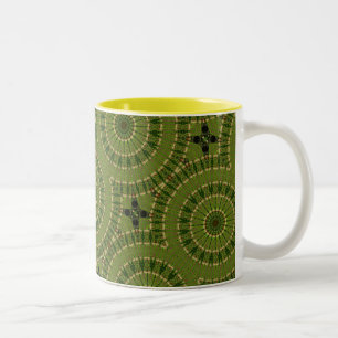 Tasse 2 Couleurs Roue verte Mandala / Grünes Rad Mandala