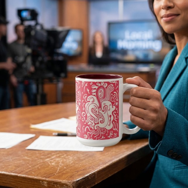 Tasse 2 Couleurs Rouge (AI product visualization, art is not AI)