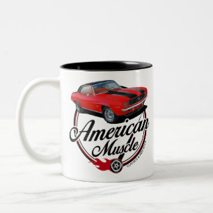 Tasse 2 Couleurs Rouge américain Camaro de muscle