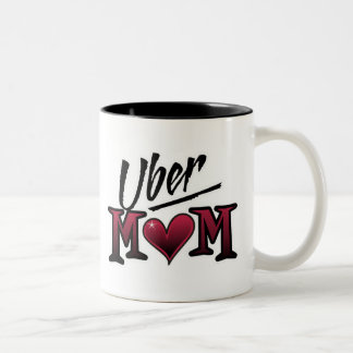 Tasse 2 Couleurs Rouge de maman d'Uber