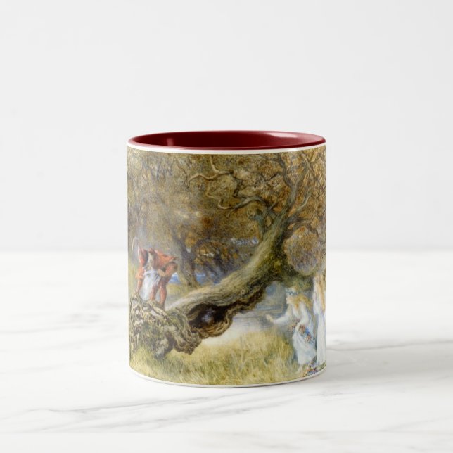 Tasse 2 Couleurs Rouge de neige blanc et de rose (Centre)