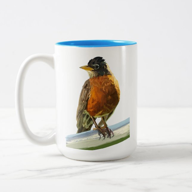 Tasse 2 Couleurs Rouge-gorge (Gauche)