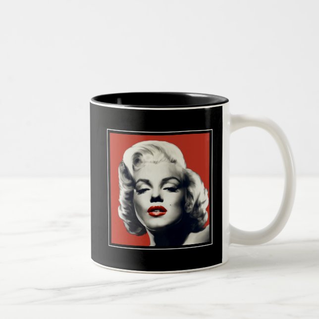 Tasse 2 Couleurs Rouge sur les lèvres rouges Marilyn (Droit)