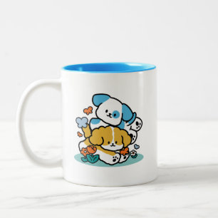 Tasse 2 Couleurs Rouler En Mai Comme De Joyeux Pups - Mignonne Chie