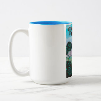 Tasse 2 Couleurs Roumanie Vintage affiche de voyage
