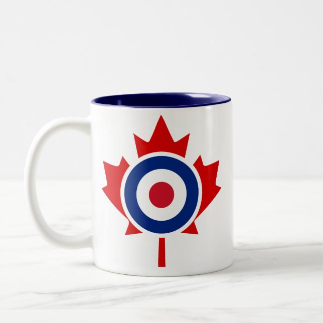 Tasse 2 Couleurs Roundel cible de hockey de curling de Mod Canada (Gauche)