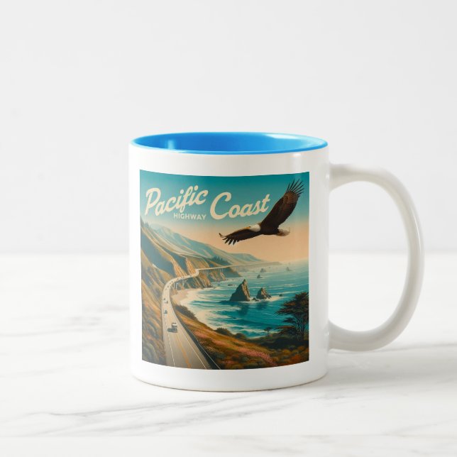 Tasse 2 Couleurs Route du Pacifique Aigle (Droit)