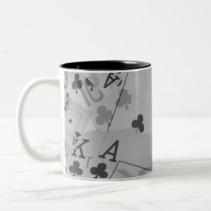 Tasse 2 Couleurs Royal Club Flush Poker Cartes Motif,