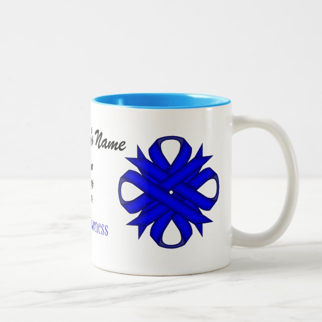 Tasse 2 Couleurs Ruban de trèfle bleu Tmpl par Kenneth Yoncich (Droit)
