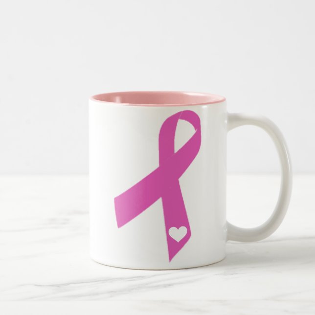 Tasse 2 Couleurs Ruban rose (Droit)