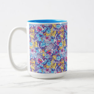Tasse 2 Couleurs Rue Sésame Motif de danse Super
