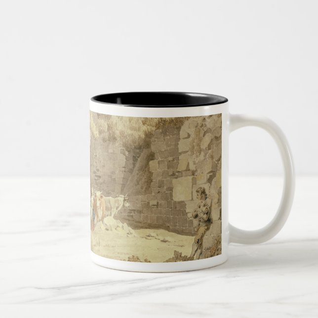 Tasse 2 Couleurs Ruines de château de Pevensey (la semaine sur le (Droit)