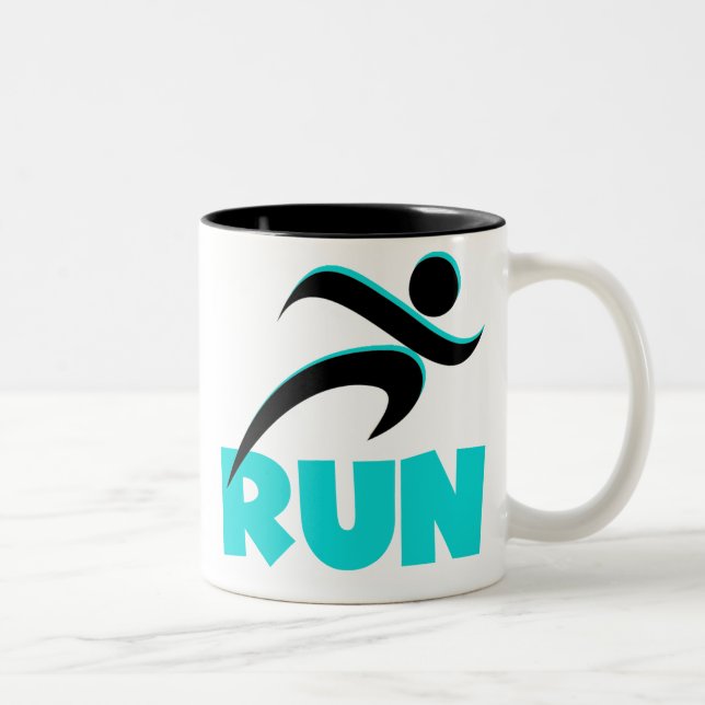 Tasse 2 Couleurs RUN Aqua (Droit)