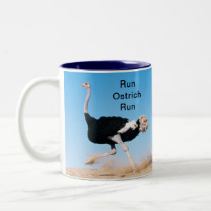 Tasse 2 Couleurs Run Ostrich Run Photo