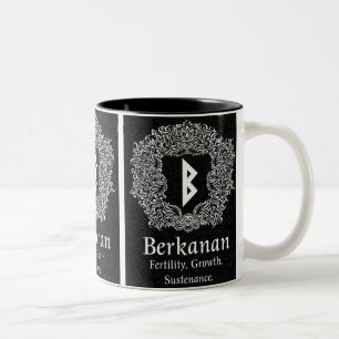 Tasse 2 Couleurs Rune Berkanan /Fertilité / Version noire