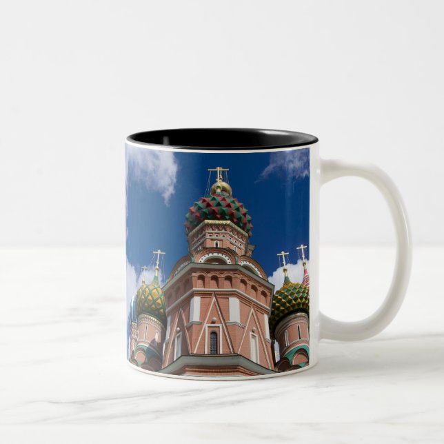 Tasse 2 Couleurs Russie, Moscou, place Rouge. Saint-Basile 2 (Droit)
