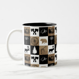 Tasse 2 Couleurs Rustic Camping Extérieur Aventure