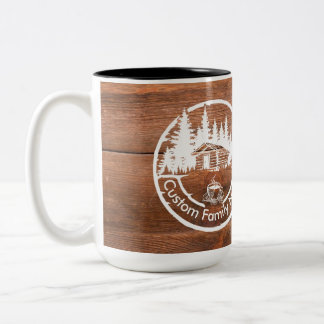 Tasse 2 Couleurs Rustic Cottage Cabin Barn | Custom Family Name