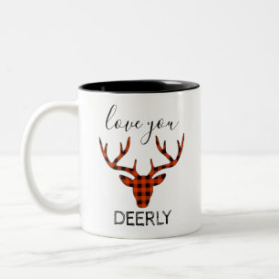 Tasse 2 Couleurs Rustique Cabine Vous Aimez Deerly Buffalo Plaid
