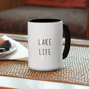 Tasse 2 Couleurs Rustique Chic Lake Life Lake house Cabine moderne