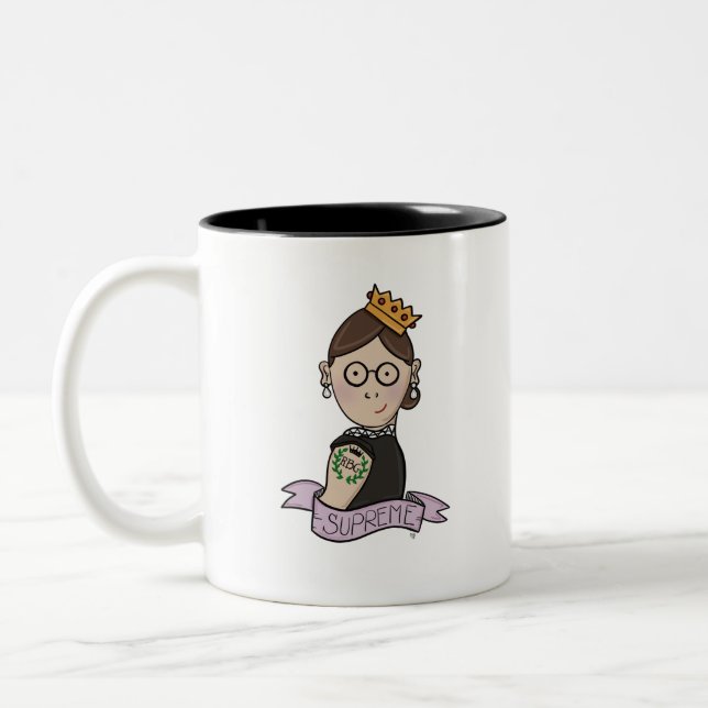 Tasse 2 Couleurs Ruth Bader Ginsburg, RBG notoire (Gauche)