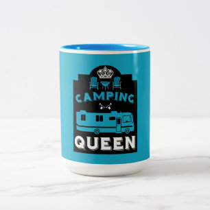Tasse 2 Couleurs RV Camping Queen USA