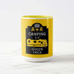 Tasse 2 Couleurs RV Camping Queen USA