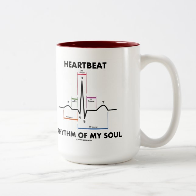 Tasse 2 Couleurs Rythme De Mon Âme (ECG/EKG) (Droit)